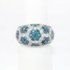 Picture of 3.50ct Blue and White Diamond Ring, 14k White Gold