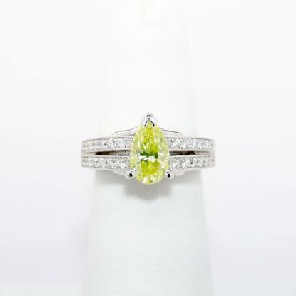 Picture of 1.09ct Fancy Intense Yellow Diamond Ring