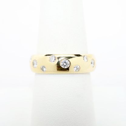 Picture of Burnish Set Diamond Band Ring, 14k Yellow Rold