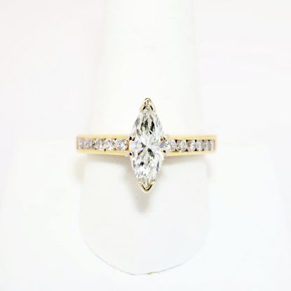 Picture of 1.62ct Marquise Cut Diamond Ring, 14k Yellow Gold