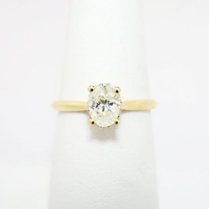 Picture of 0.75ct Oval Cut Diamond Ring, 14k Yellow Gold