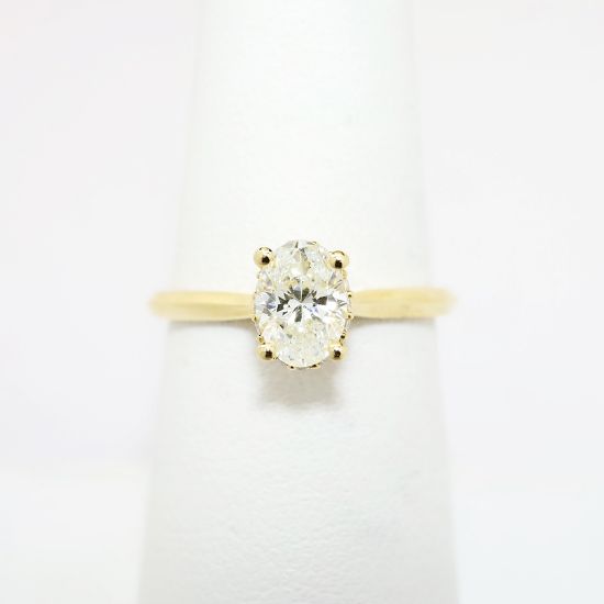 Picture of 0.75ct Oval Cut Diamond Ring, 14k Yellow Gold