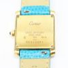 Picture of 18k Yellow Gold Cartier Wristwatch with Turquoise Leather Band