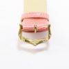 Picture of 18k Yellow Gold Cartier Wristwatch with Pink Leather Band