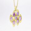 Picture of Mid Century Modernist 6.0ct Amethyst Pendant , 18k Yellow Gold