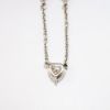 Picture of 0.55ct Diamond Heart Necklace with Pink Tourmaline Accents, 14k White Gold