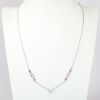 Picture of 0.55ct Diamond Heart Necklace with Pink Tourmaline Accents, 14k White Gold