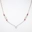 Picture of 0.55ct Diamond Heart Necklace with Pink Tourmaline Accents, 14k White Gold