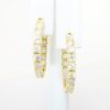 Picture of 14k Yellow Gold & 2.00ct Diamond Hoop Earrings