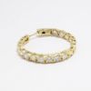 Picture of 14k Yellow Gold & 2.00ct Diamond Hoop Earrings