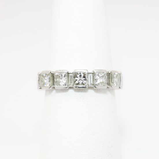 Picture of 2.80ct Square Brilliant Cut Diamonds Set in an 18k White Gold Band