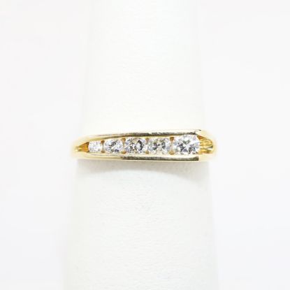 Picture of 0.25ct Asymmetrical Diamond Band Ring, 14k Yellow Gold