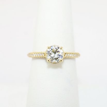 Picture of  Diamond Solitaire Ring in 14k Yellow Gold