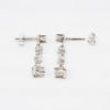 Picture of 1.10ct Diamond Drop Earrings, 14k White Gold