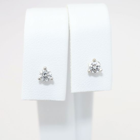 Picture of 0.30ct Diamond Solitaire Earrings in 14k White Gold