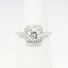 Picture of 0.88ct Round Brilliant Cut Diamond Ring with Square Halo in 14k White Gold