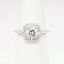 Picture of 0.88ct Round Brilliant Cut Diamond Ring with Square Halo in 14k White Gold