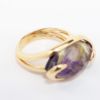 Picture of 18k Rose Gold Quartz Ring with Rutilated Quartz & Amethyst