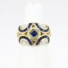 Picture of Sapphire and Diamond Statement Ring in 18k Yellow Gold