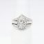 Picture of 0.75ct Diamond Pave Ring Set, Pear Shaped, 14k White Gold
