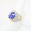 Picture of Tanzanite and Diamond Ring in 14k Yellow Gold