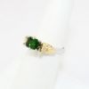 Picture of  1.00CT Green Tourmaline Ring in Platinum with 14k Yellow Gold Dog Heads