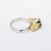 Picture of  1.00CT Green Tourmaline Ring in Platinum with 14k Yellow Gold Dog Heads