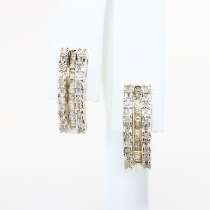 Picture of 0.85ct Diamond Earrings in 10k Two-Tone Gold