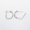 Picture of Diamond and Ruby Hoop Earrings in 14k White Gold