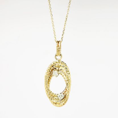 Picture of 0.14ct Diamond Pendant Necklace in 14k Yellow Gold