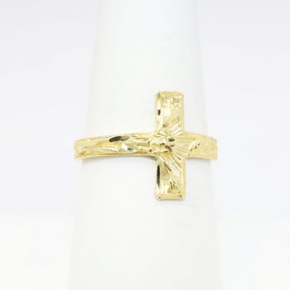 Picture of Crucifix Ring in 14k Yellow Gold