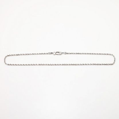 Picture of Rope Chain Anklet in 14k White Gold