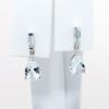 Picture of Aquamarine Pear Cut Drop Earrings in 14k White Gold