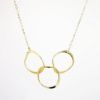 Picture of Three Linked Circles Necklace in 14k Yellow Gold