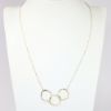 Picture of Three Linked Circles Necklace in 14k Yellow Gold