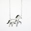 Picture of Mother and Baby Horse Pendant Necklace in 10k White Gold & Diamonds