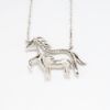 Picture of Mother and Baby Horse Pendant Necklace in 10k White Gold & Diamonds