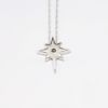 Picture of Diamond North Star Pendant Necklace in 14k White Gold