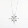 Picture of Diamond North Star Pendant Necklace in 14k White Gold