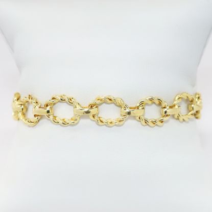 Picture of Oval Link Chain Bracelet in  14k Yellow Gold