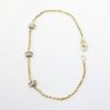 Picture of Rope Chain Bracelet with Three Diamond Loop Stations in 14k Two-Tone Gold