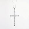 Picture of 0.33ct Diamond Cross Pendant Necklace in 14k White Gold