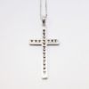 Picture of 0.33ct Diamond Cross Pendant Necklace in 14k White Gold