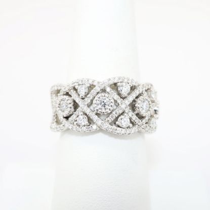 Picture of 3.10ct 'Woven' Diamond Band Ring in 14k White Gold