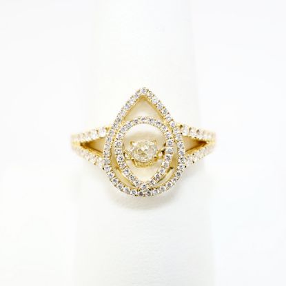 Picture of Crown of Light 'Dancing' en Tremblant Diamond Ring in 14k Yellow Gold