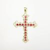Picture of 2.50ct Ruby Cross Pendant in 14k Yellow Gold