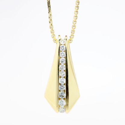 Picture of 1.0ct Diamond Slide Pendant in 14k Yellow Gold