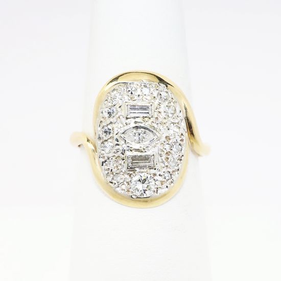 Picture of Diamond Cluster Ring in 14k Yellow Gold