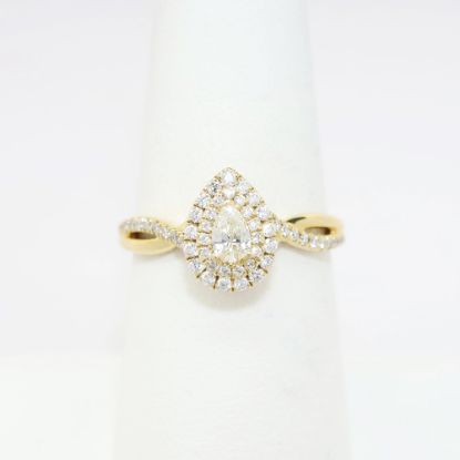 Picture of 0.60 Pear Shaped Diamond Ring in 14k Yellow Gold