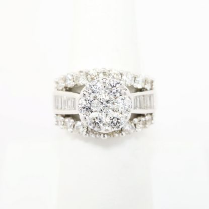 Picture of 3.75ct Diamond Cluster Ring in 14k White Gold